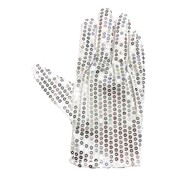Michael Jackson Style White Sequin Glove Single Adult Costume Accessory