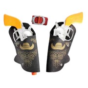 Cowboy Double Silver Gun & Holster Costume Set