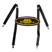 Adult German Suspenders Lederhosen │Black Bavarian Oktoberfest Costume Accessory