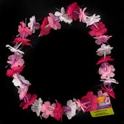 Lei Luau Dazzle Flower Pink & White Pk1 