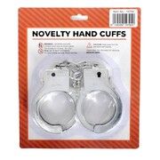 Novelty Plastic Silver Hand Cuffs with Keys 