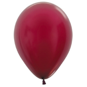 Metallic Burgundy Maroon 12cm 5in Latex Balloons (Pk 50)