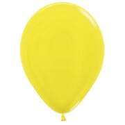 Metallic Yellow 12cm 5in Latex Balloons Pk 50