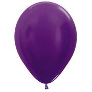 Metallic Purple Violet 12cm 5in Latex Balloons Pk 50