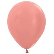 Metallic Rose Gold 12cm 5in Latex Balloons (Pk 50)
