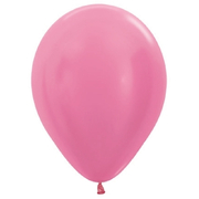 Satin Pearl Fuchsia Pink Latex Balloons (12in 30cm) Pk 25