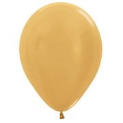 Metallic Pearl Gold Latex Balloons 30cm (Pk 25)