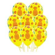 Tropical Hawaiian Latex Balloons 12 Inch 30cm Pack of 25 Pineapple Monstera