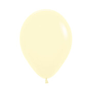 Standard Pastel Matte Yellow 30cm Latex Balloons Pk 25