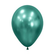 Reflex Chrome Aurora Green 30cm 12in Latex Balloons Pk 12