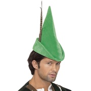 Green Robin Hood Hat with Feather