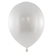 Metallic White Latex Balloons 30cm (Pk 100)