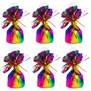 Metallic Rainbow Balloon Pudding Weight (Pk 6)