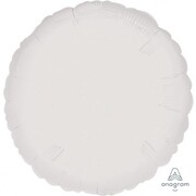 Metallic White Circle 17in. Standard Foil Balloon Pk 1 