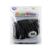 Black Modelling Balloons Pk 50 