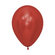 Reflex Chrome Red 12cm 5in Latex Balloons Pk 50