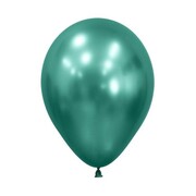 Reflex Chrome Aurora Green 12cm 5in Latex Balloons Pk 50