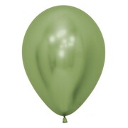 Reflex Chrome Lime Green 12cm 5in Latex Balloons Pk 50