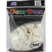 White Pastel Latex Balloons (12in - 30cm) Pk 100