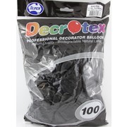 Standard Black 30cm Latex Balloons Pk 100
