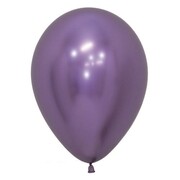 Violet Purple Reflex/Chrome Latex Balloons 30cm Pk 50