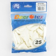 Standard White 30cm Latex Balloons Pk 25 