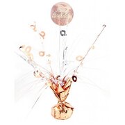 Rose Gold Happy Birthday Balloon Centrepiece Weight (Pk 1)