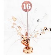 Rose Gold 16 Birthday Balloon Centrepiece Weight Pk 1