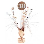 Rose Gold 30 Birthday Balloon Centrepiece Weight Pk 1