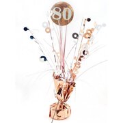 Rose Gold 80 Birthday Balloon Centrepiece Weight Pk 1