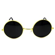 Adult Costume Round Lennon Glasses Black Lenses