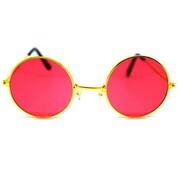 Adult Costume Round Lennon Glasses Red Lenses