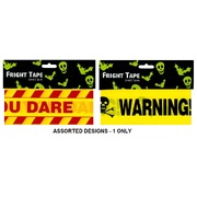 Halloween Fright Caution Tape Assorted Designs 6m (Pk 1)