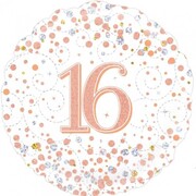 16 Sparkling Rose Gold Fizz 18in. Foil Balloon Pk 1