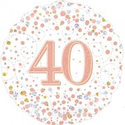 40 Sparkling Rose Gold Fizz 18in. Foil Balloon Pk 1