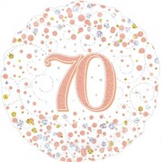 70 Sparkling Rose Gold Fizz 18in. Foil Balloon Pk 1