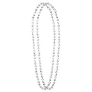Silver Disco Ball Bead Necklace Pk 2