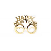 Metallic Gold Happy New Year Novelty Glasses