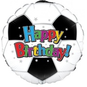Soccer Ball Happy Birthday Foil Balloon (18in, 46cm)