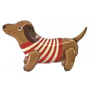 Standing Airz Dachshund Dog Airfill Foil Balloon