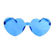 Blue Love Heart Shaped Novelty Glasses
