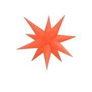 Air-Fill Neon Orange Spike Star Foil Balloon 65cm