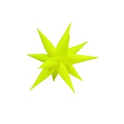 Air-Fill Neon Yellow Spike Star Foil Balloon 65cm
