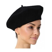 Black French Beret Hat | Adult One Size Costume Beret