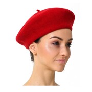 Red French Beret Hat | Adult One Size Costume Beret