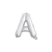 14 Inch Silver Foil Alphabet Letter A Balloon – Decrotex Air Fill Party Decoration