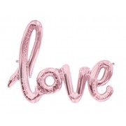 Rose Gold Foil Balloon Love Script Banner Pk 1 (Air Inflation Only)