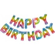 Rainbow Happy Birthday Foil Balloon Letter Banner