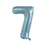 Light Blue Number 7 Foil Supershape Balloon (34in/85cm) Pk 1