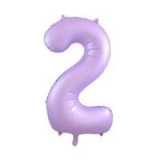 Matte Lilac Number 2 Foil Supershape Balloon (34in-86cm)